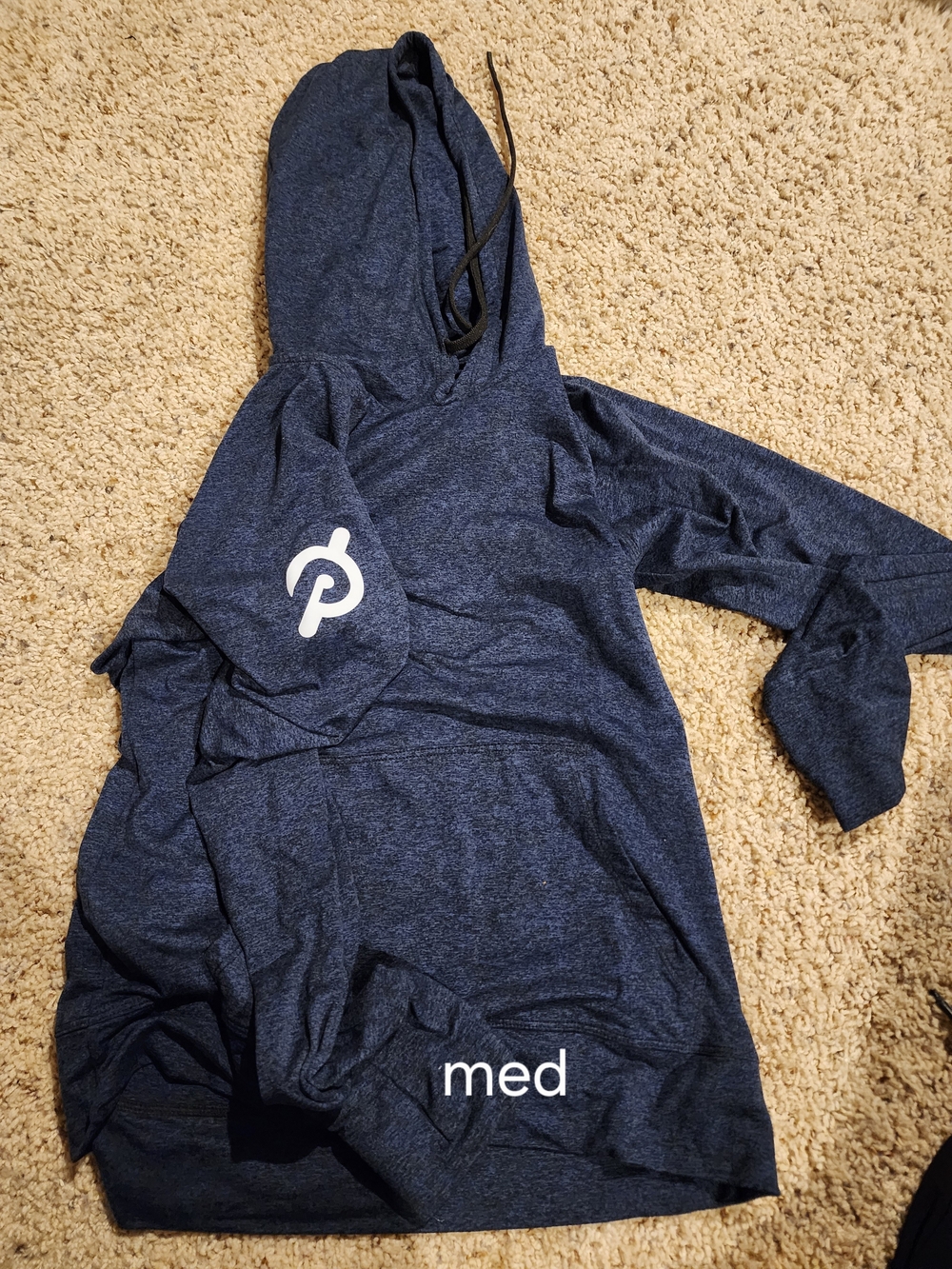 Peloton Dark Navy Hooded Sweatshirt with White Logo
